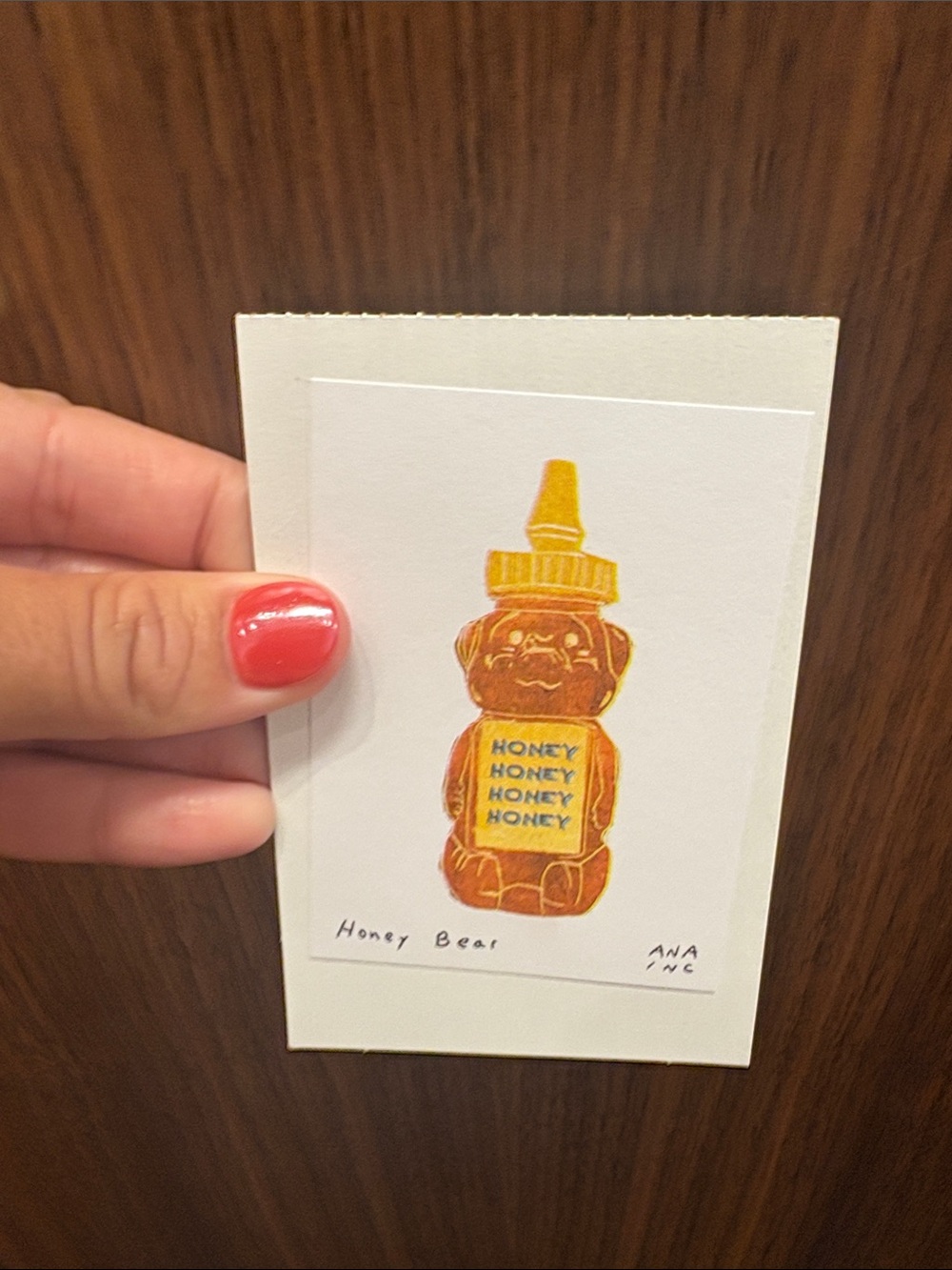 Anastasia inciardi mini print - honey bear